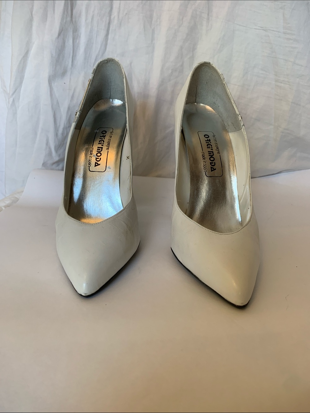 White Vintage Stilettos